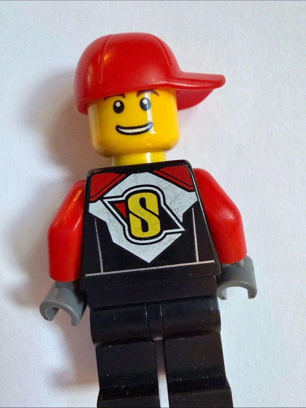 Lego Racing Bike Driver Minifigure with Cap -rac057